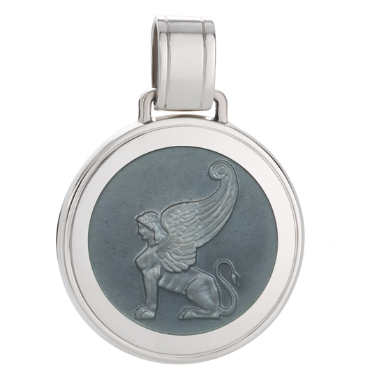 Colby Davis Winged Sphinx Silver Medallion (Large)