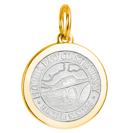 Colby Davis FEC Railway Gold Vermeil Medallion (Medium)