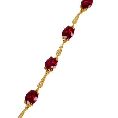 Mary Lily Collection Ruby Bracelet Six Stones