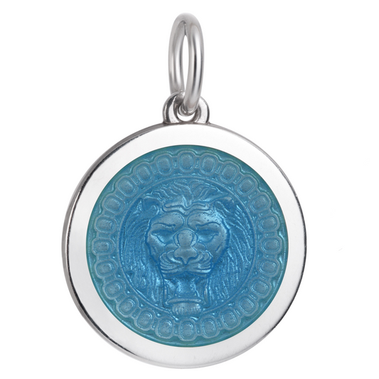 Colby Davis Lion's Head Medallion in Light Blue (Medium)