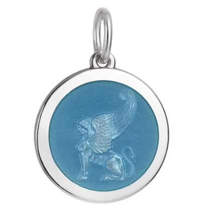 Colby Davis Winged Sphinx Medallion in Light Blue (Medium)