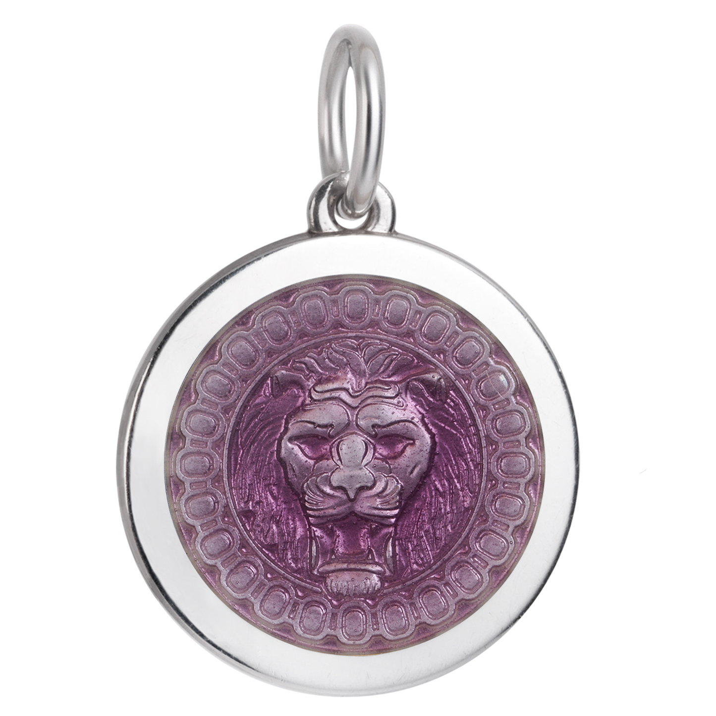 Colby Davis Lion's Head Medallion in Lavender (Medium)