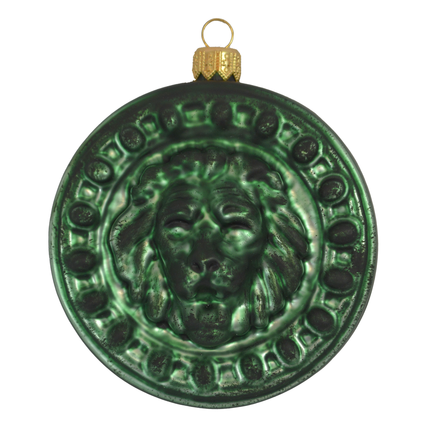 Lion's Head Medallion Holiday Ornament