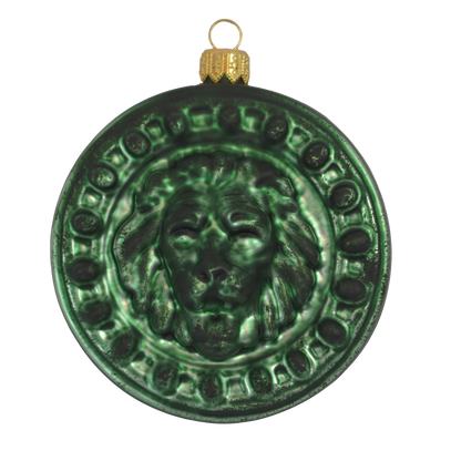 Lion's Head Medallion Holiday Ornament