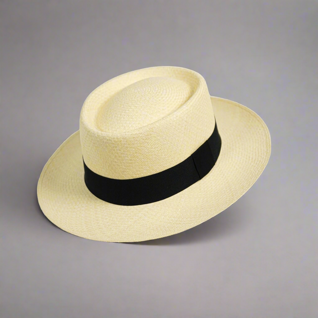 Deluxe Montecristi Hand Woven Gambler Hat (Fine Weave)