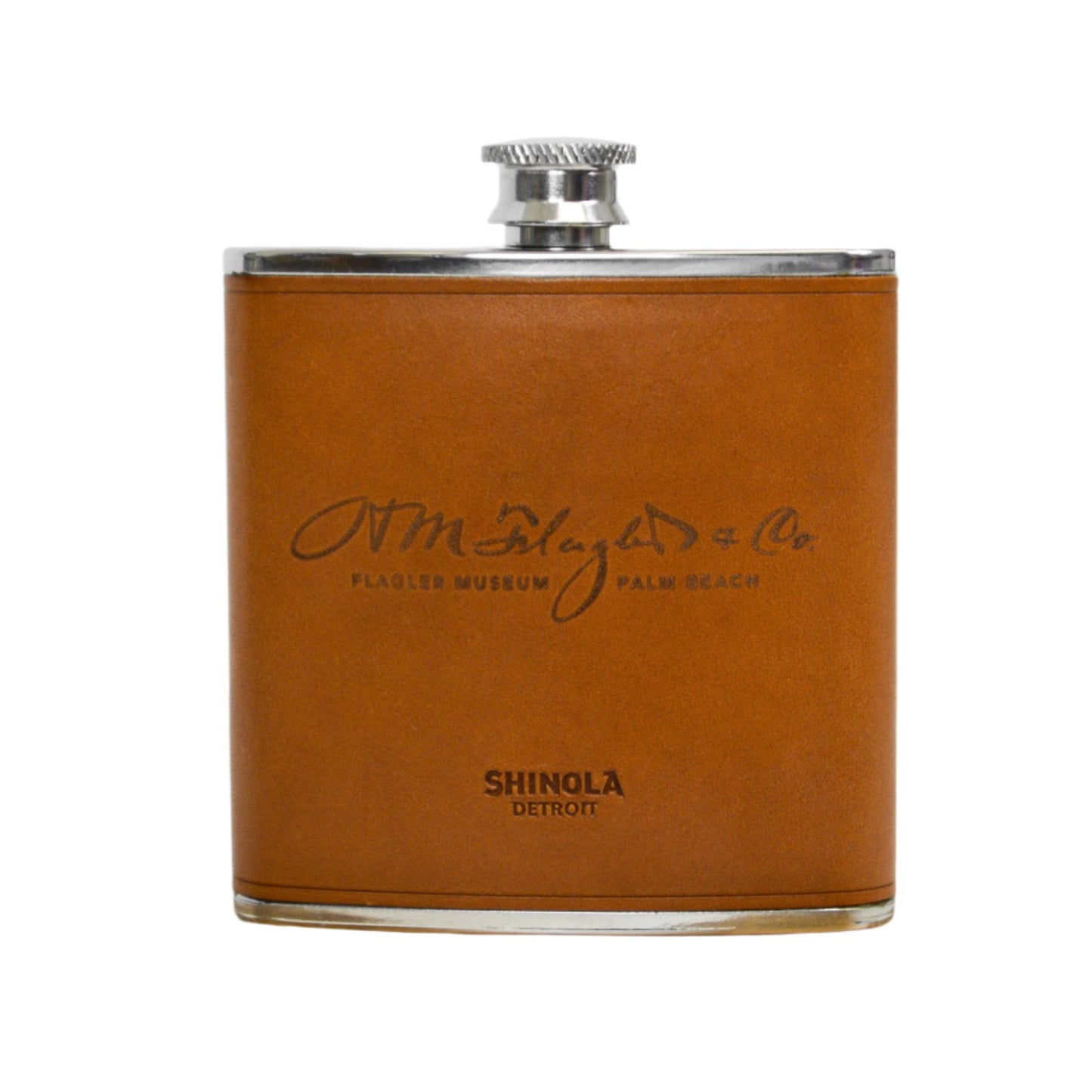 Shinola Leather Wrapped Flask