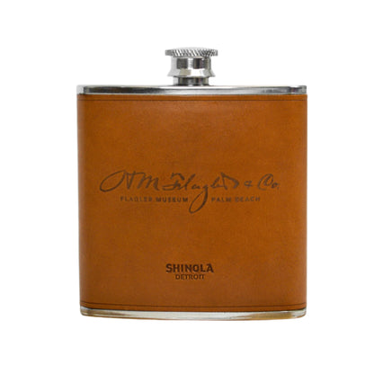 Shinola Leather Wrapped Flask