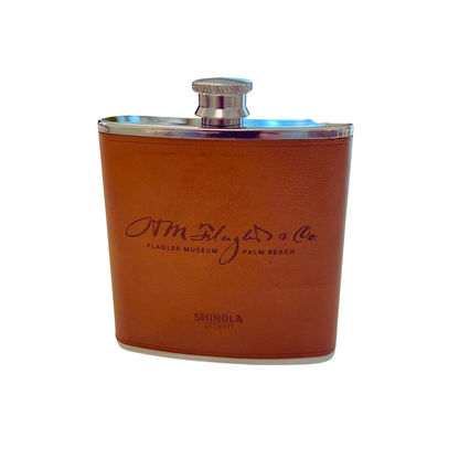 Shinola Leather Wrapped Flask