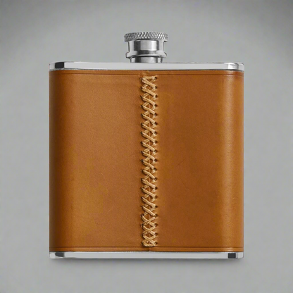 Shinola Leather Wrapped Flask