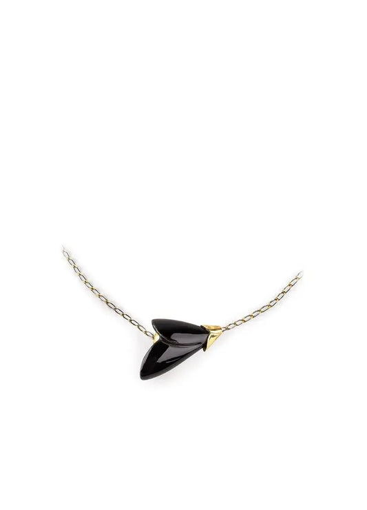 Heliconia Black Necklace