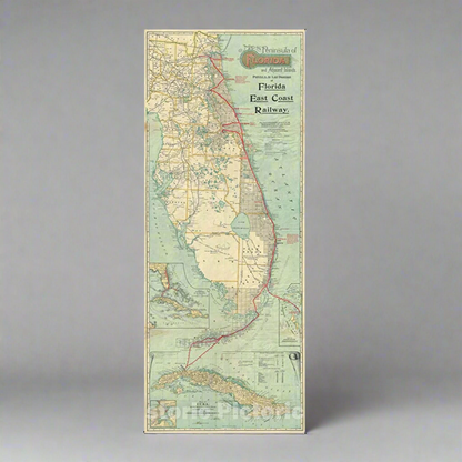 Florida East Coast Railway - Map of Florida and Adjacent Islands