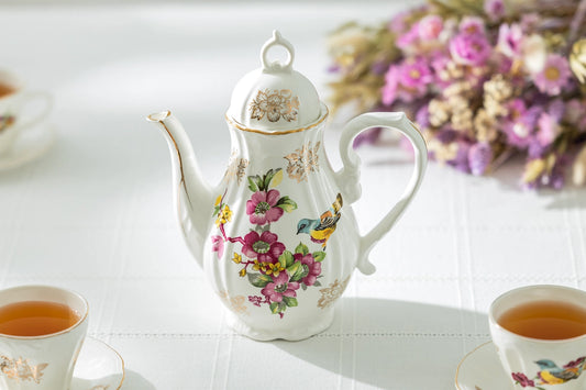 Spring Flowers with Bird Teapot