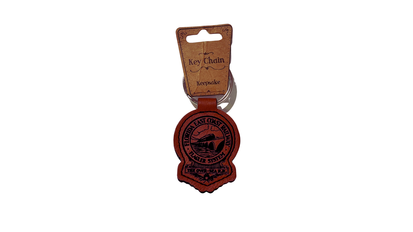 Florida East Coast Railway Leather Keychain